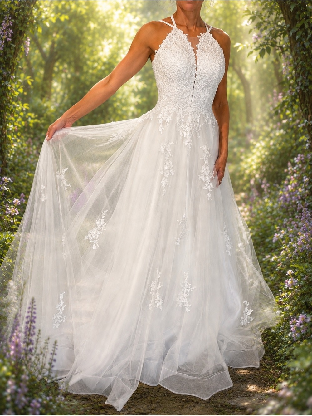 NWOT - Ethereal White Lace & Tulle Wedding Dress for your Fairytale wedding!
